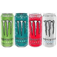 Monster Energy Drink 500ml, (Pack of 4 Flavour Each) - "Four-Flavor Energy Fun!"