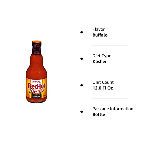 Frank's RedHot Hot Buffalo Wings Sauce: 12 OZ - Hot buffalo wings sauce!