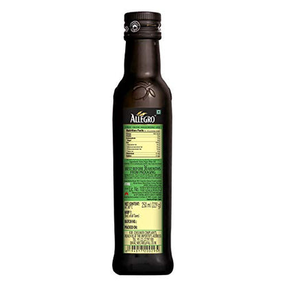 ALLEGRO Extra Virgin Olive Oil Bottle, 250 ml/229g - Pure & Fresh!