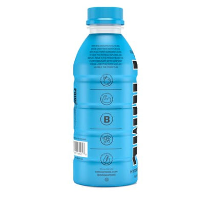 Prime Blue Raspberry Hydration Drink, 16.9 fl oz â„® 500 ml, 12 Pack - Refreshing blue raspberry hydration!