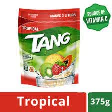 Tang Tropical Vegetarian Imported Drink Powder Resealable Pouch, 375G Each (Pack Of 2)