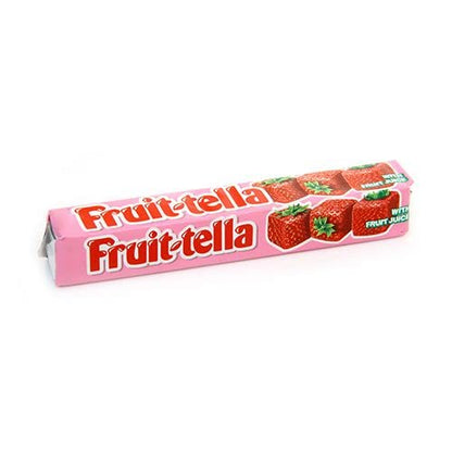 Fruitella Strawberry, 6 X 36 Gram - Six packs of strawberry-flavored chewy candy! Perfect for sharing and enjoying the sweet strawberry flavor!