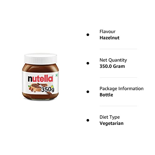 Nutella Hazelnut Spread with Cocoa, 12.35 oz / 350g - "Small jar, huge taste!"