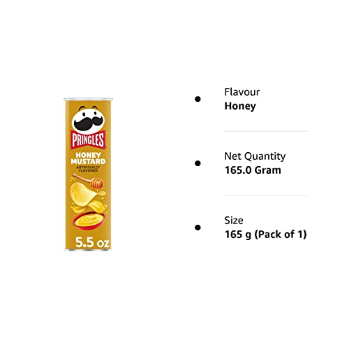 Pringles Potato Crisps, Honey Mustard - 165g - Honey mustard flavored Pringles!