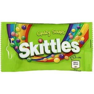 Skittles Crazy Sour Flavour Candy Imported(Pack of 2),45 g