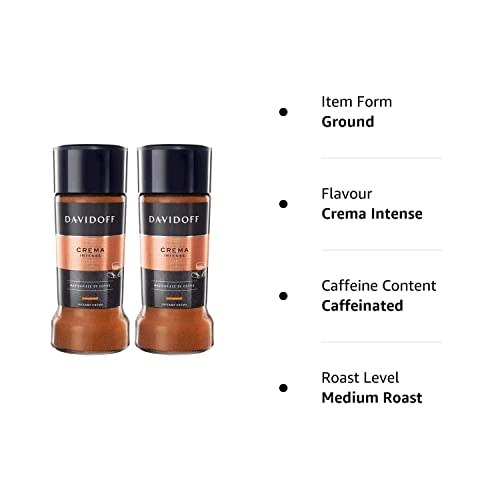 Davidoff Crema Intense Coffee 100% Arabica, 3.17 oz ℮ 90 g, 2 Pack - Double intense pleasure!