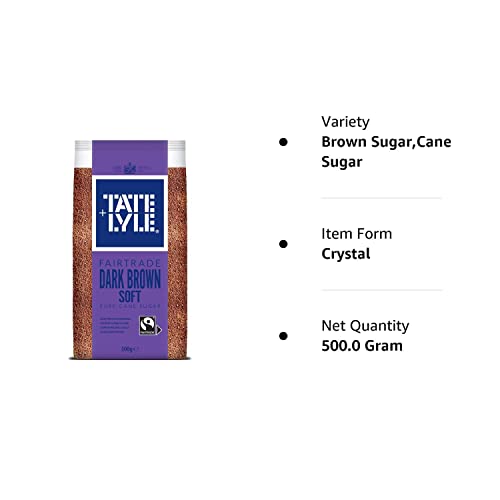 Tate and Lyle Dark Soft Brown Cane Sugar, 17.64 oz ℮ 500 g