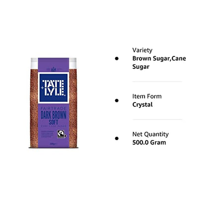 Tate and Lyle Dark Soft Brown Cane Sugar, 17.64 oz ℮ 500 g