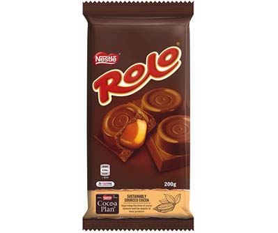 Nestle Rolo Caramel Centre Milk Chocolate Bar, 200g - "Rolo Caramel Centre - 200g of Caramel-Filled Milk Chocolate Bars!"