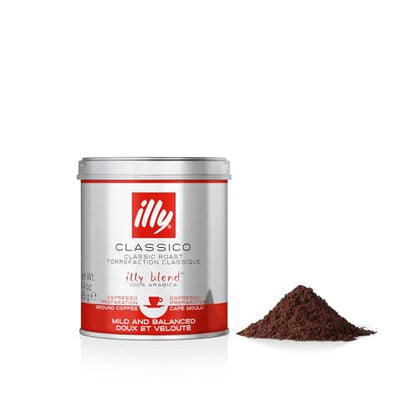 Illy Ground Espresso Coffee 4.4 Oz Medium Roast - Medium roast ground espresso coffee, 4.4 oz.