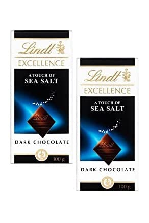 Lindt Excellence Sea Salt Touch Chocolate (Pack Of 2)