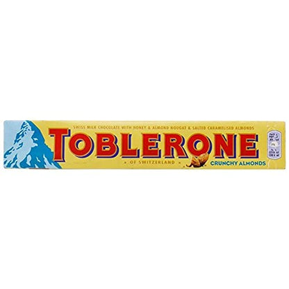 Toblerone of Switzerland Swiss Milk Chocolate with Crunchy Almonds, 4 Pack Pouch, 4 x 100 g