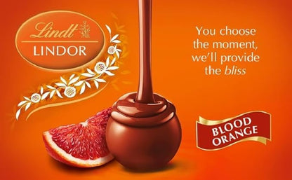 Lindt LINDOR Milk Blood Orange Chocolate Truffles 200g (Imported)