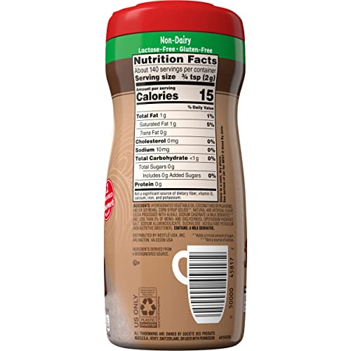 Nestle Sugar Free Chocolate Crème Coffee Mate, 10.19 oz ℮ 289 g - "Sugar Free Chocolate Crème Coffee Mate - 289g of Creamy, Guilt-Free Delight!"