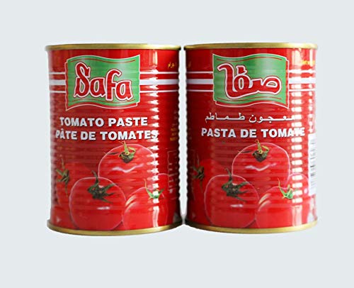 Safa Tomato Paste 400g, Pack of 2 Cans x 400g (Product of U.A.E) - Tomato paste duo