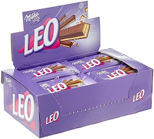 Milka Leo Belgium Chocolate 33.3g × 32 Pieces Box - "Leo Choco Joy!"