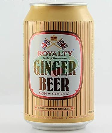 Royalty Ginger Beer Soft Drink, Pack of 24 Cans X 330ml (Imported Product)