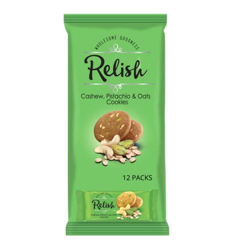 Relish Cashew, Pistachio & Oats Cookies, 504gm - Pistachio Crunch!