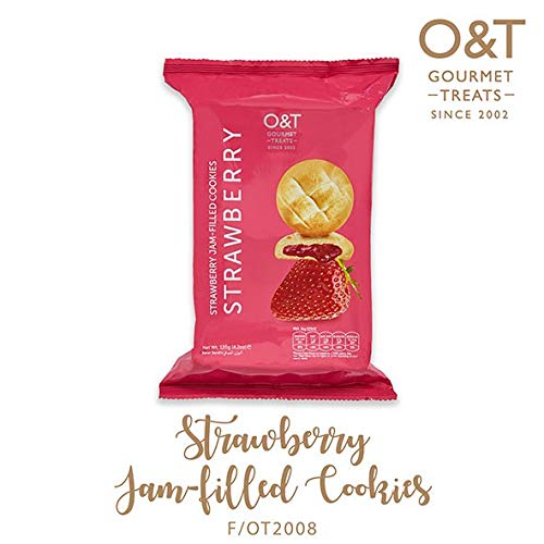 O&T Gourmet Treats Strawberry JAM Filled Cookies 120g - "Jam-packed with flavor!"