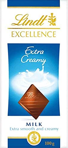 Lindt Excellence Extra Creamy Milk Chocolate, 100g (Pack of 2)