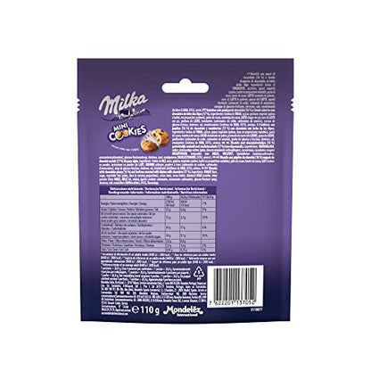 Milka Mini Cookies Covered with Alpine Milk Chocolate Pieces (Imported), 110g - "Mini Cookie Munch!"