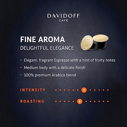 Davidoff Fine Aroma Coffee Capsules - 7/12 Intensity - 10 X Capsules - 55 Gm - Aromatic allure!