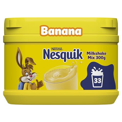 Nestle Nesquik Banana Flavour Milkshake Mix, 300 g - "Nesquik Banana - 300g of Banana Flavored Milkshake Mix!"