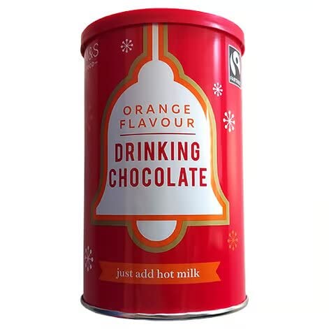 Marks and Spencer Orange Flavour Drinking Chocolate 300g Tin - "Orange Flavor Drinking Chocolate!"