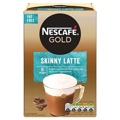 Nescafe Gold Skinny Latte Coffee, 5.5 oz ℮ 156 g - "Skinny Latte Gold - Guilt-Free Coffee Indulgence!"