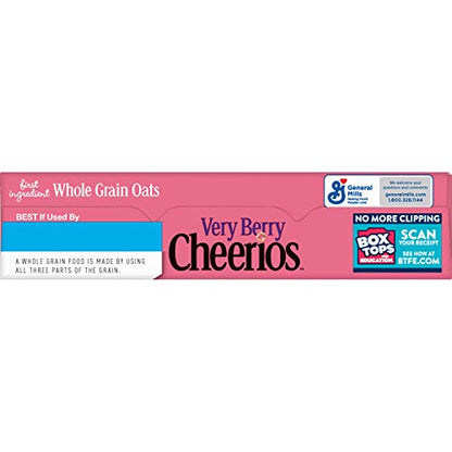 General Mills Very Berry Cheerios Flavoured with Real Fruit, Cereal 309g - Savor the burst of real berry flavors in Very Berry Cheerios