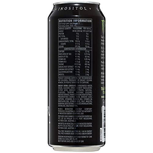 Monster Energy Drink 500ml , (Pack of 12 Cans X 500ml Each) - "Twelve-Pack Energy Surge!"