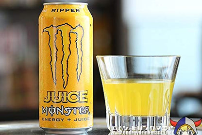 Monster Energy Ripper Juiced Drink , (Pack of 12 Cans X 500ml Each) - "Ripper Juice Surge!"