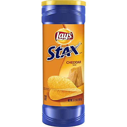 Lay's STAX Cheddar Cheese, 2 X 155.9g - "Double Cheddar Crunch!"