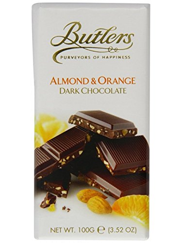 Butlers Almond & Orange Dark Chocolate, 100g - Nutty citrus twist