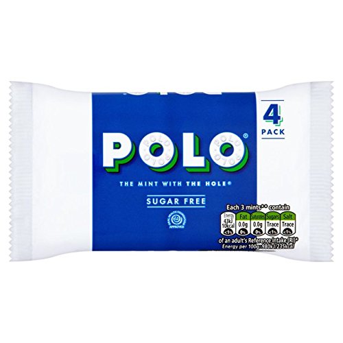 Nestle Polo Sugar Free Mint 4 Pack 133.6G, Pack of 1, Multicolour - "Polo Sugar Free Mint - 4 Pack, 133.6g of Refreshing Mint Candy!"