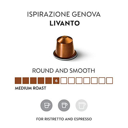 Nespresso Ispirazione Genova Livanto Limited Edition Coffee Pods (1 Sleeve, 10 Pods) - "Ispirazione Genova Livanto - Limited Edition Italian Pods!"