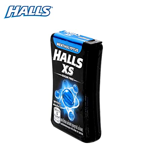 Halls XS Menthol Drops Sugar-Free Candy 12 Pack Box, Menthol, 180g - Menthol drops for instant relief in a sugar-free form.