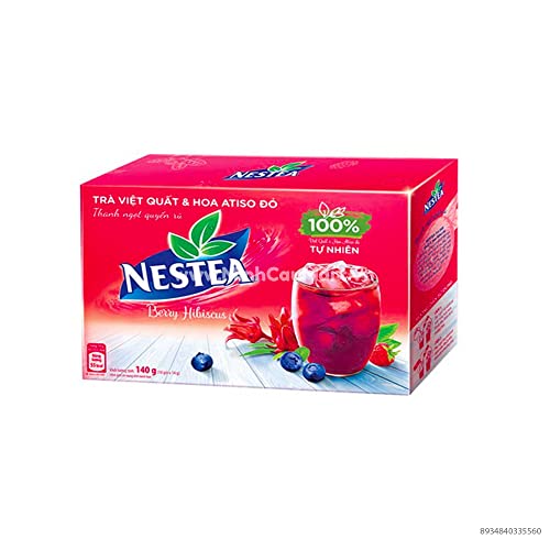 Nestea Tea With Berry Hibiscus Flavour (12 x 10g),120g - "Berry Hibiscus Nestea - Refreshing Tea in 12 Sachets!"