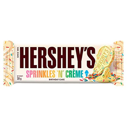 Hershey's Sprinkles 'N' Crème Chocolate, 2 x 39 g - Two 39g bars of fun sprinkles and creamy chocolate.