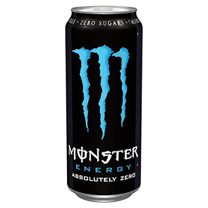 Monster Energy Absolute No sugar Drink 500ml, (Pack of 5Cans X 500ml) - "Five-Pack Sugar-Free Energy!"