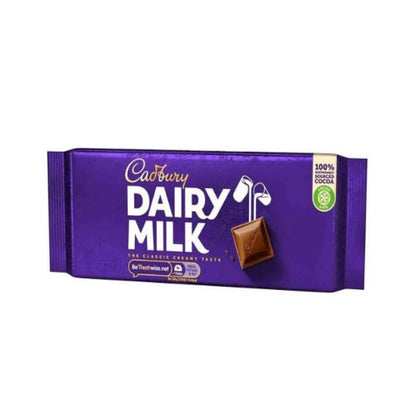 Cadbury Dairy Milk Chocolate Bar 180g - Silky smooth milk chocolate for irresistible moments of indulgence