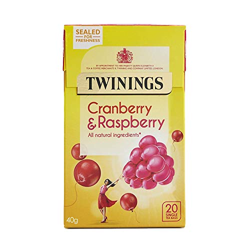 Twinings Cranberry & Raspberry Tea, 40 Gm, Green Tea, Teabags