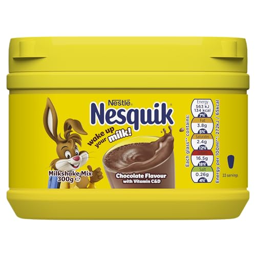 Nesquik Nestle Nesquik Chocolate Flavour Milkshake Mix, 300 G, (103066141), No Artificial Sweeteners - "Chocolate Nesquik Mix - 300g of Pure Milkshake Joy, No Artificial Sweeteners!"