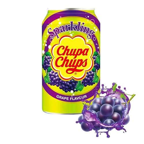 Chupa Chups Grape Sparkling Soda, 345ml (Imported) - Grape soda delight