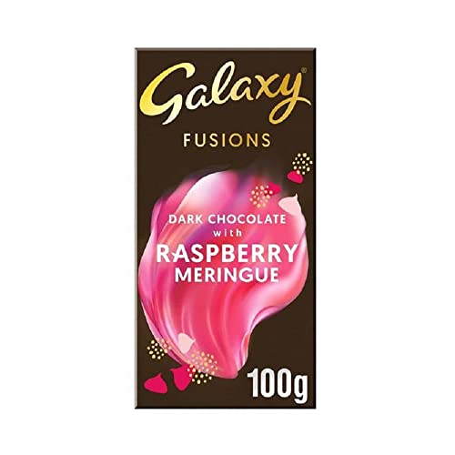 Galaxy Dark Chocolate With Raspberry Meringue 100g Bar - Dark chocolate with raspberry meringue! Indulge in the rich and tangy flavors in every bite!