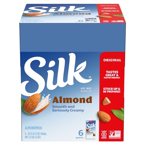 Silk Original Almond Beverage 60 Calories (Plant Based / Vegan Milk Alternative) 946 ml