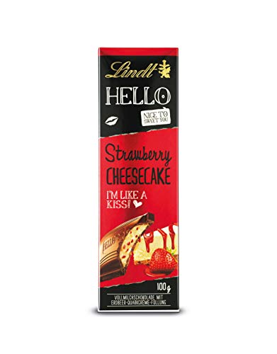 Lindt Strawberry Cheesecake Milk Chocolate Bar, 100 g