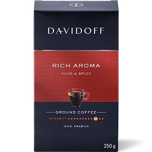 Davidoff Rich Aroma Roasted Ground Coffee Bottle, 250 g - Ground gourmet!