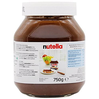 Nutella Chocolate Hazelnut Spread with Cocoa - 12 Pack, 12 x 750 g - "For the chocolate lover!"