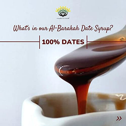 Al Barakah All Natural Arabian Date Syrup 400g | Khajur or Khajoor Syrup | No Added Sugar | No Preservatives | Vegan- Plant Based | Non GMO Dates - Sweet & Pure!